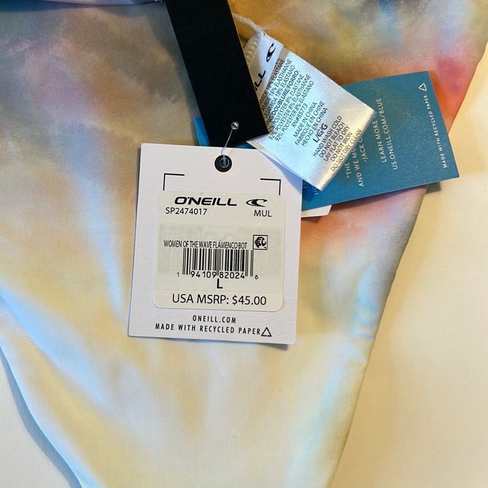 O’Neill Large Bottoms Bikini Women of the Wave Flamenco Bottoms in Multi NWT - Picture 9 of 9